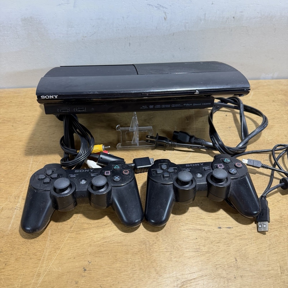 Sony PS3 Super Slim Console CECH-4001B 250GB Black HDMI 1080p w/ Cont Tested